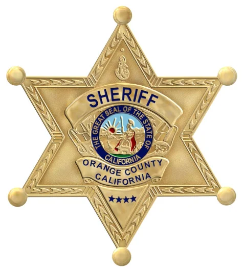 a sheriff badge on a white background